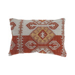 Creative Co-Op Woven Wood Blend Kilim Lumbar Pillow 24 x 16