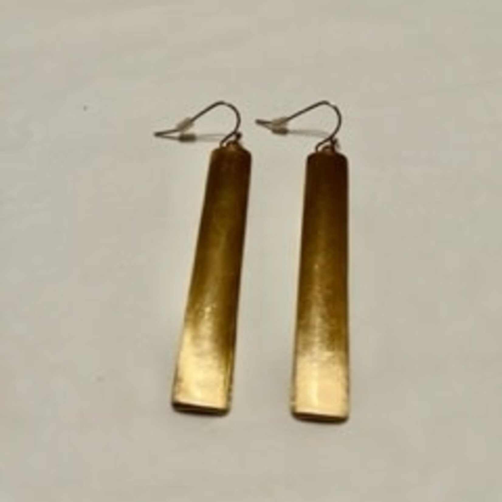 Golden Stella Satin Bar Earrings