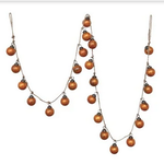 Creative Co-Op 72" Glass Ball Orange Ornament Garland