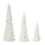 Melrose White Frosted Tree Set of 3