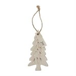Mud Pie Small Wood Tree Ornament