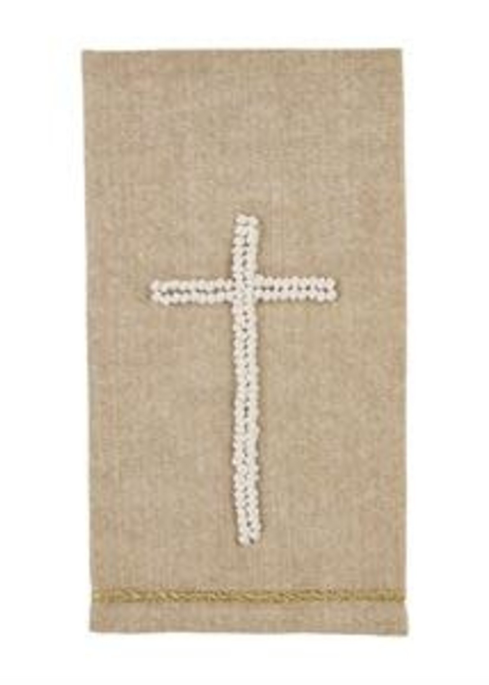 Mud Pie Cross Gold Chambray Knot Towel