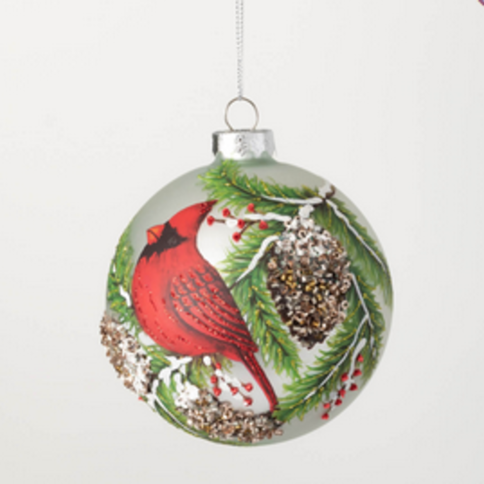 Sullivans Cardinal Glass Ball Ornament