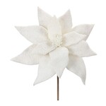 Melrose White Poinsettia Stem 24"