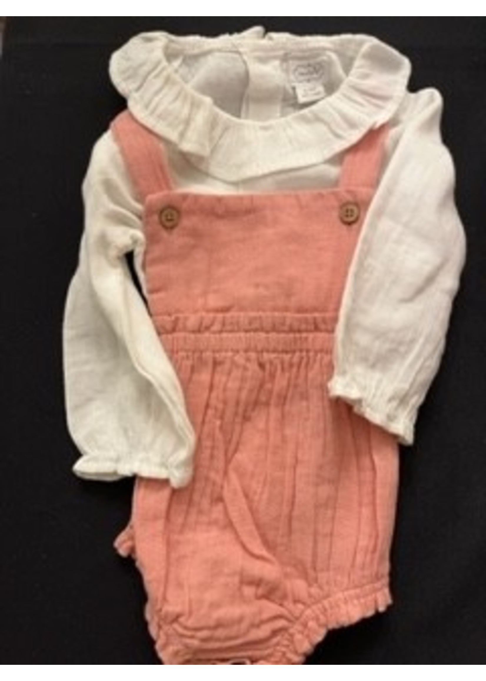 Pink Gauze Overall 12-18 Month