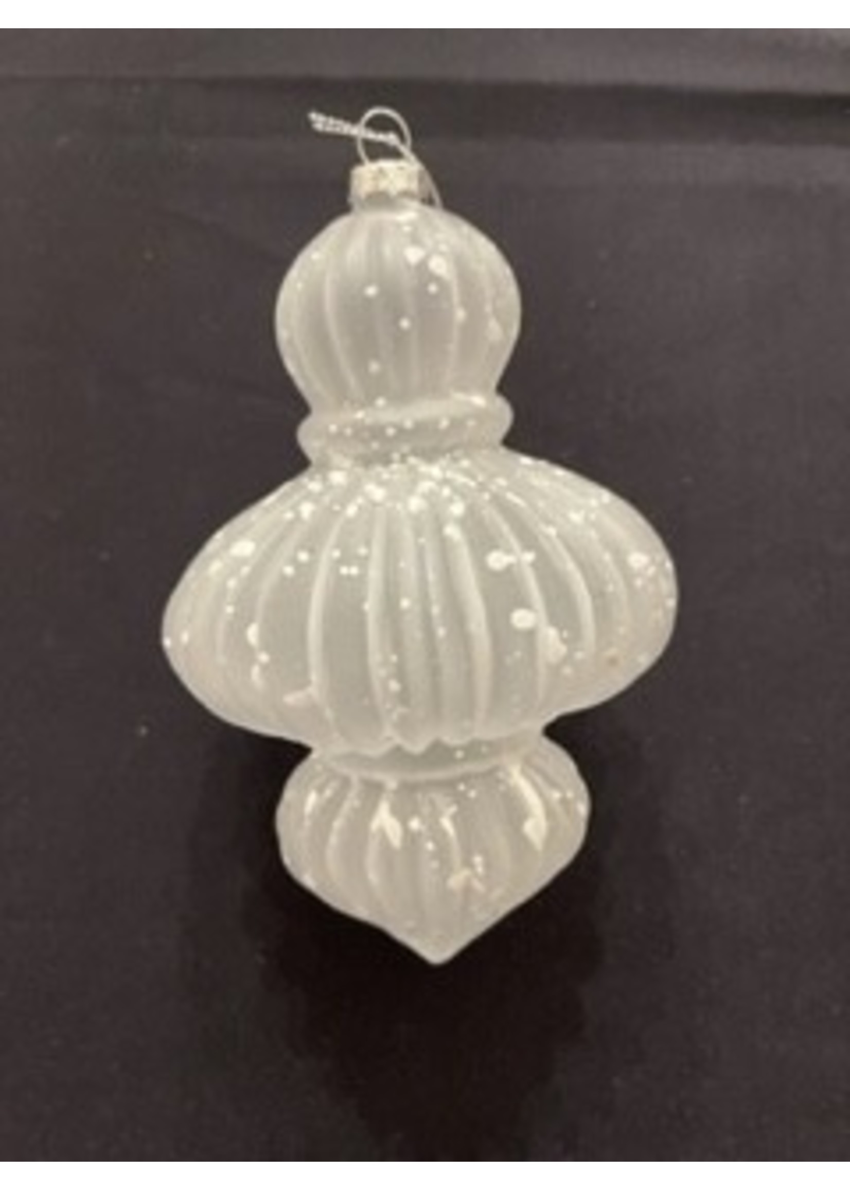 Sullivans Large Finial Frosted or Clear Finial Ornament