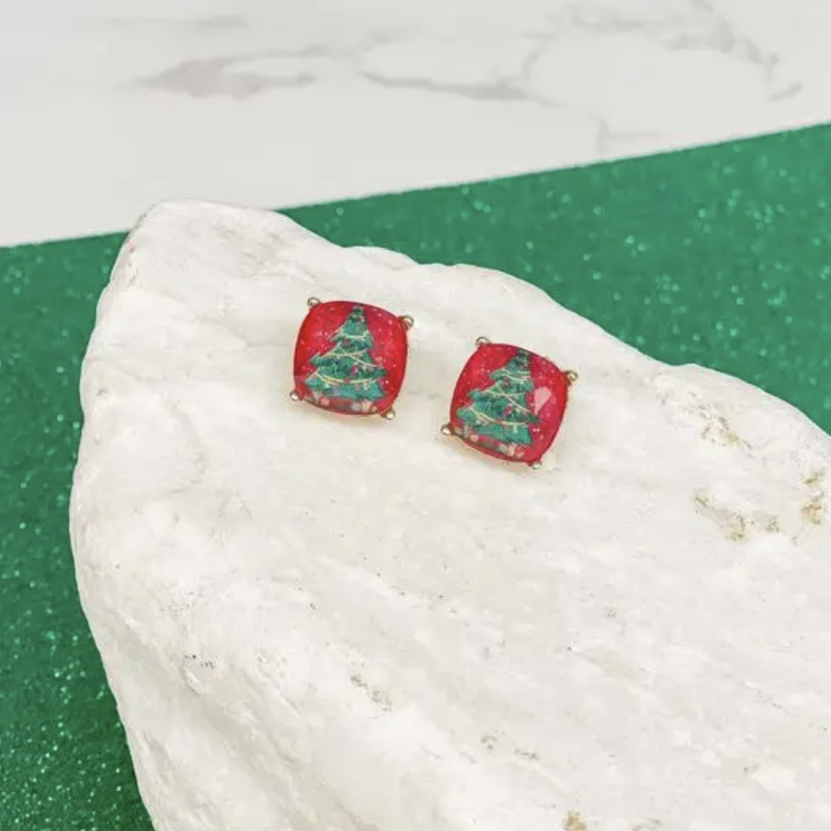 Prep Obsessed Xmas Tree Studs