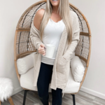 Prep Obsessed Luxury Cozy Cardigan Beige