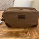 Mad Man Canvas and Leather Dopp Kit/ Brown