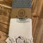 La Hammam Diamond Turkish Cotton Hand Towel 40x18 Black