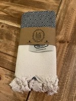 La Hammam Diamond Turkish Cotton Hand Towel 40x18 Black