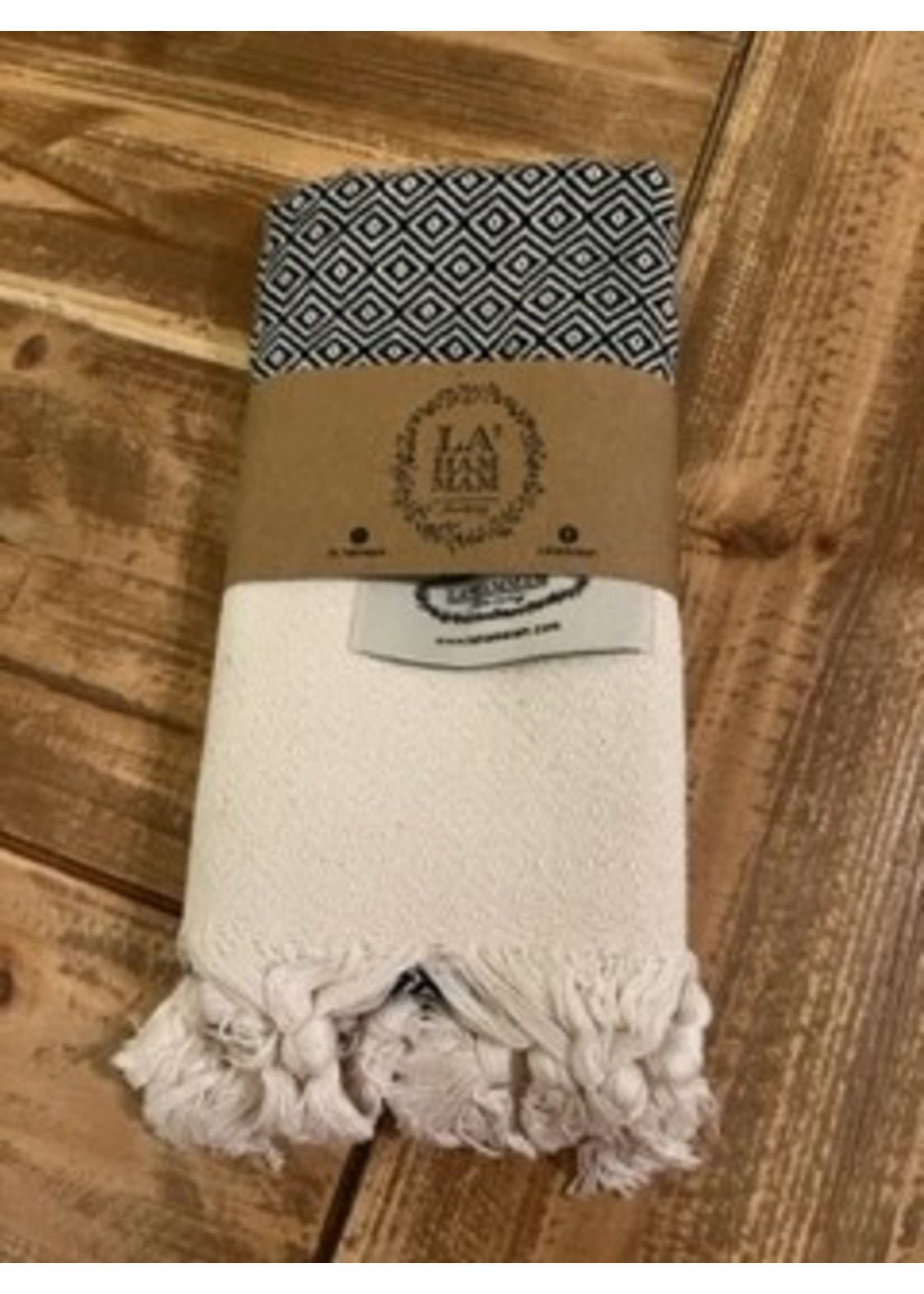Diamond Turkish Cotton Kitchen / Hand Towel 2 pack 40x18 in – La'Hammam