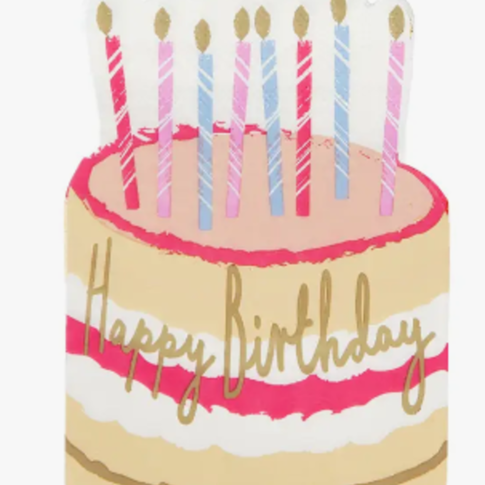 Talking Tables Cake Shaped Happy Birthday Napkin 12 pack