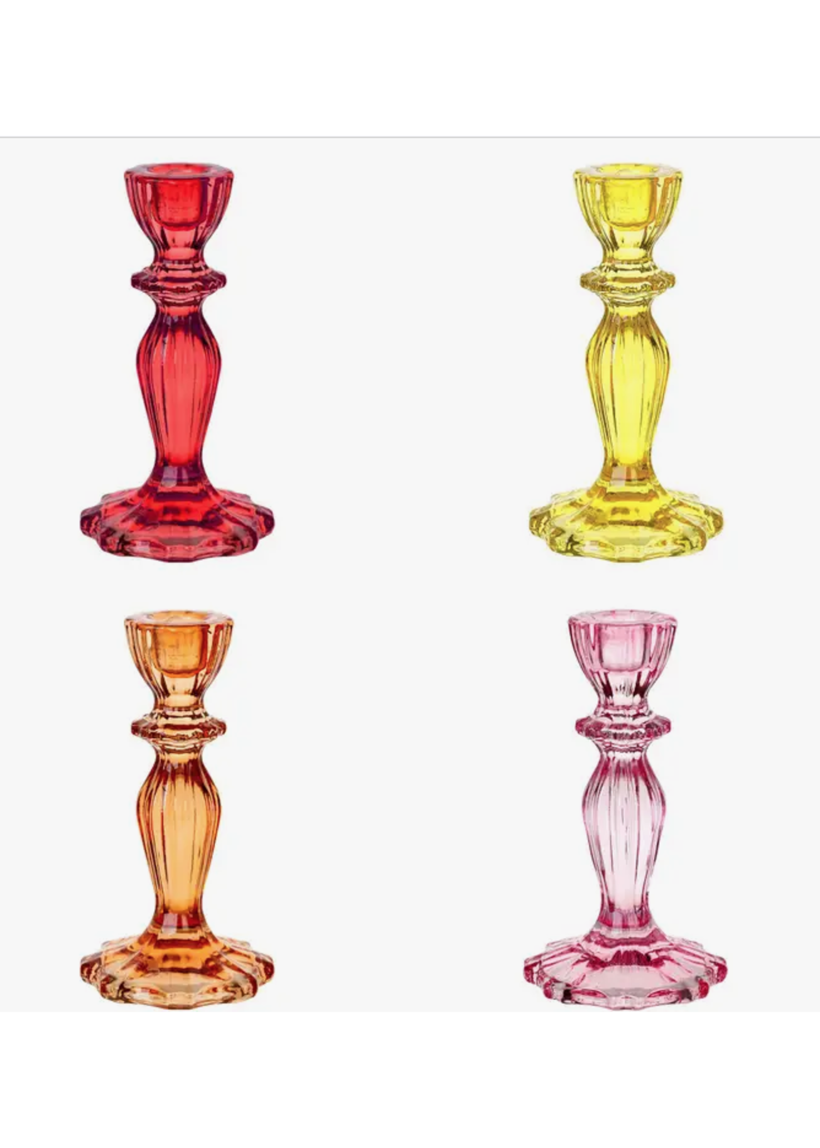 Talking Tables Glass Candle Holder 6" - Orange