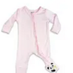 Bellabu Bear Bamboo Convertible Footie Blush Pink 9-12 Month