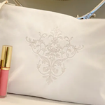Crown Linen Designs Victorian Cream Velvet on the Go Bag