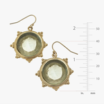 Susan Shaw Clear Venetian Glass Coin Intaglio Earrings