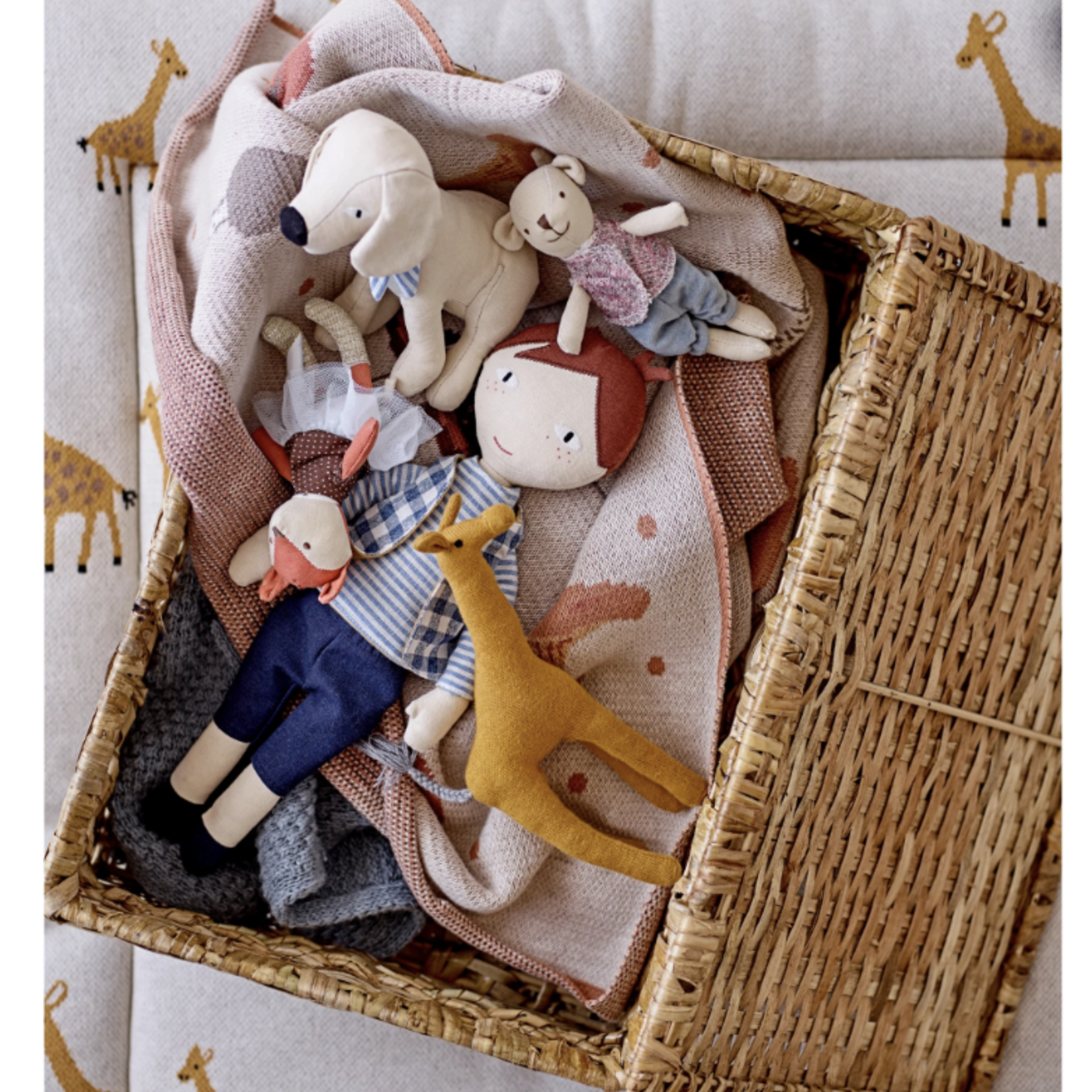 Creative Co-Op Cotton Linen Mini Animal Assorted (Choose style) Sold Individually Fox, Elephant, Bear