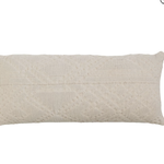Creative Co-Op 36" x 16" Woven Cotton Jacquard Lumbar Pillow