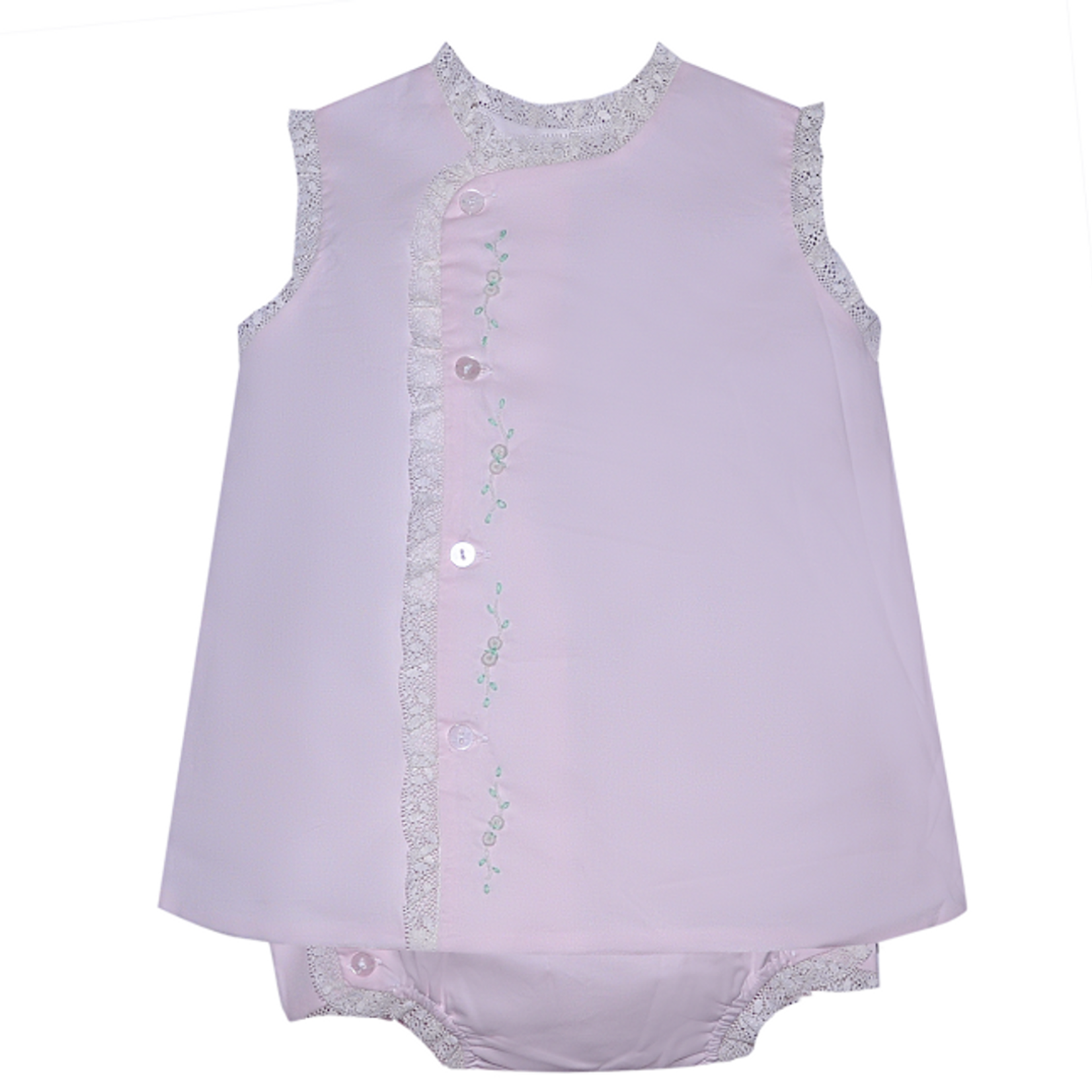 Remember Nguyen Blanche Girl Pink Diaper Set - Lace 9 month