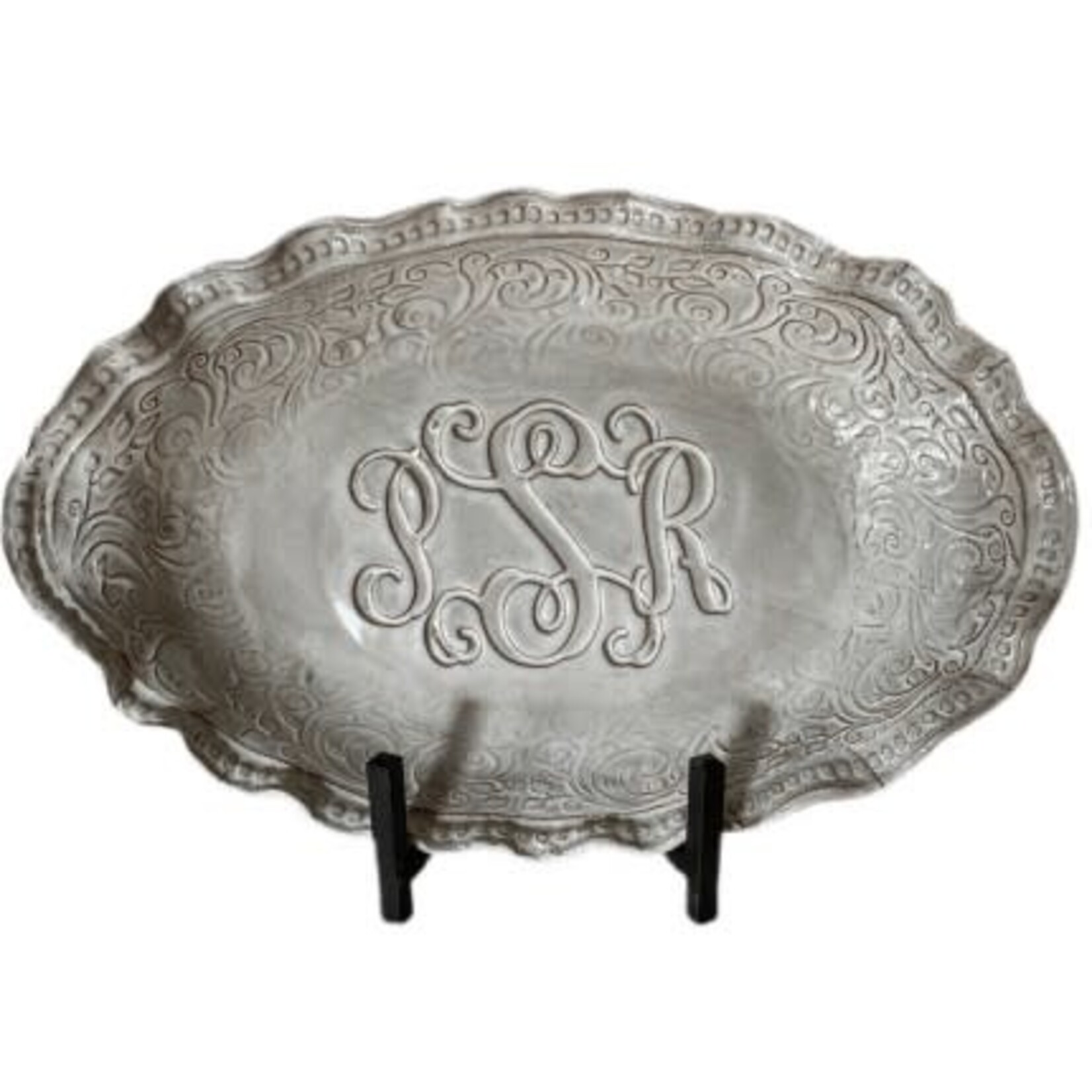Dixie Pottery Lizzy Veronica Serving Tray Monogrammed