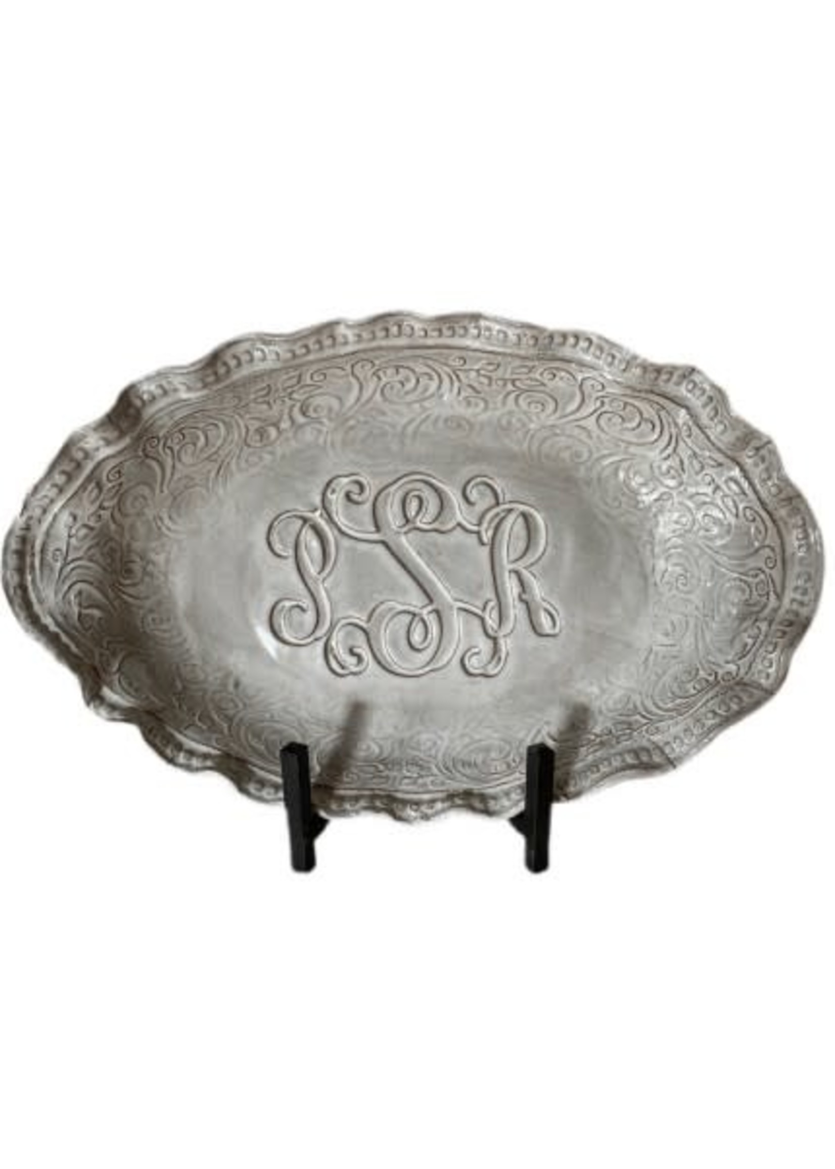 Dixie Pottery Lizzy Veronica Serving Tray Monogrammed