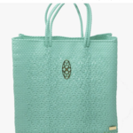 Lola's Bag Medium Aqua Green Tote Bag