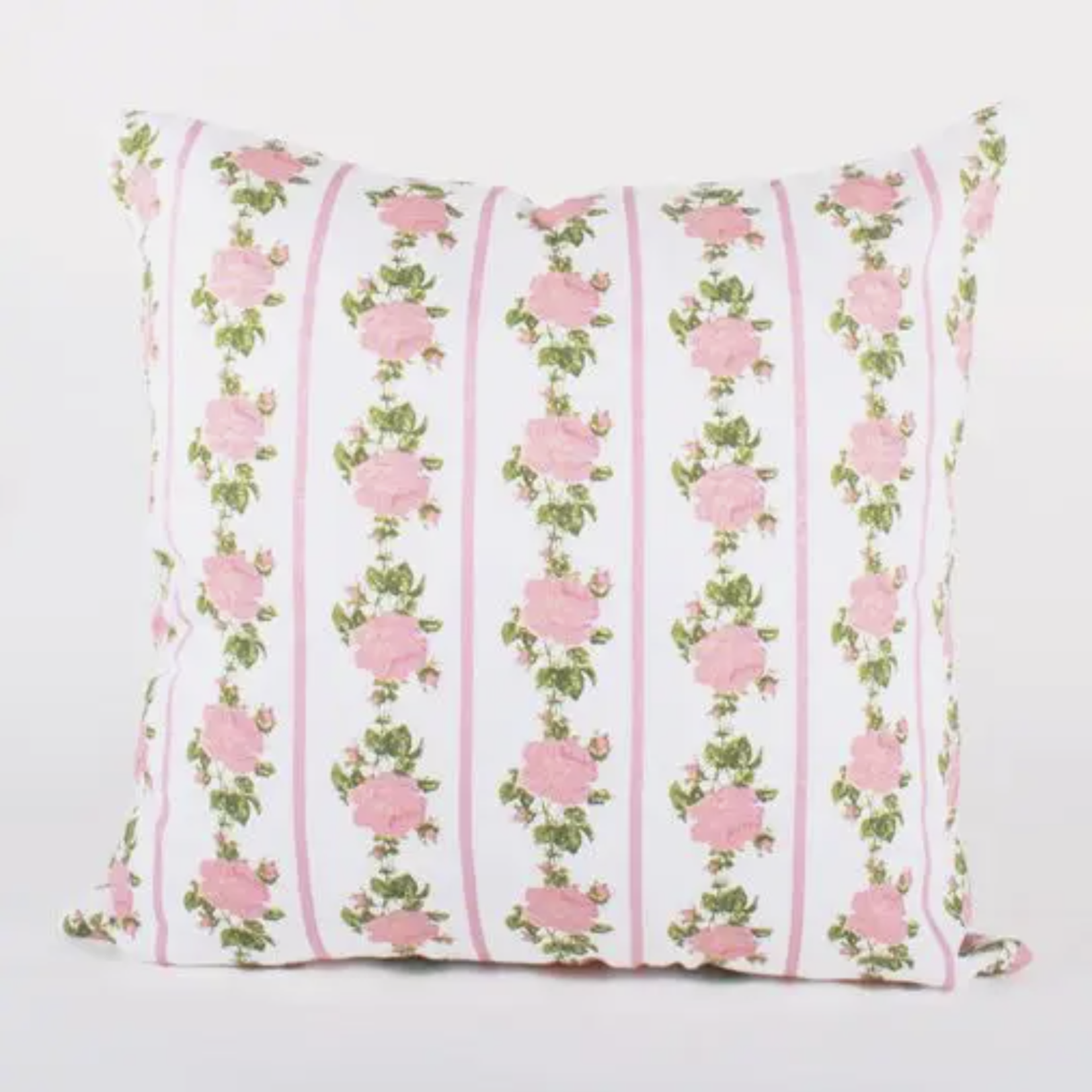 8 Oak Lane Pink Rose Vine 20"x20" Pillow