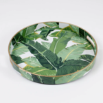 8 Oak Lane Banana Leaf Round Tray
