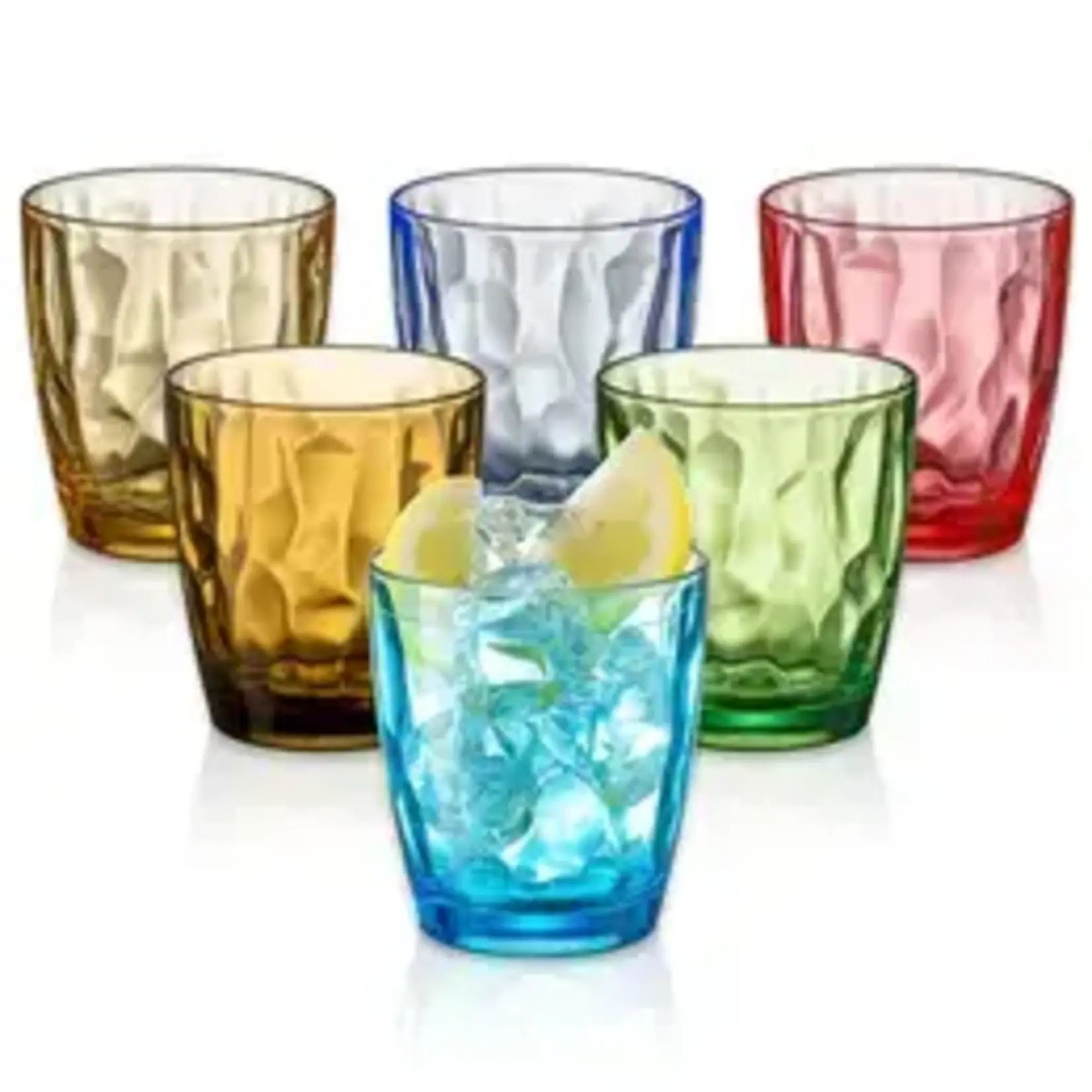 Alpine Set/6  Multi-Color Plastic Drinking Glass 13 oz.