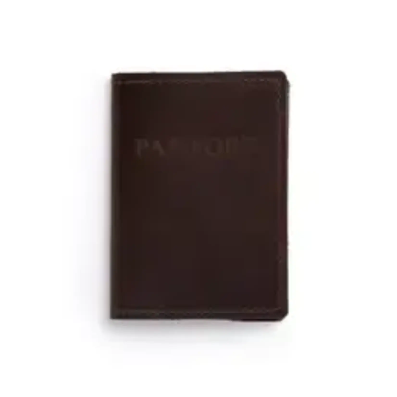 Rustico Leather Passport Cover Dark Brown