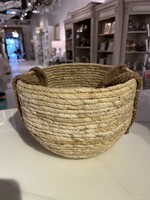 Porto Boutique Seagrass Basket with Handle 6.5"H 9.5"D