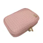 TRVL Luxe Zip Around Woven Pink Sand