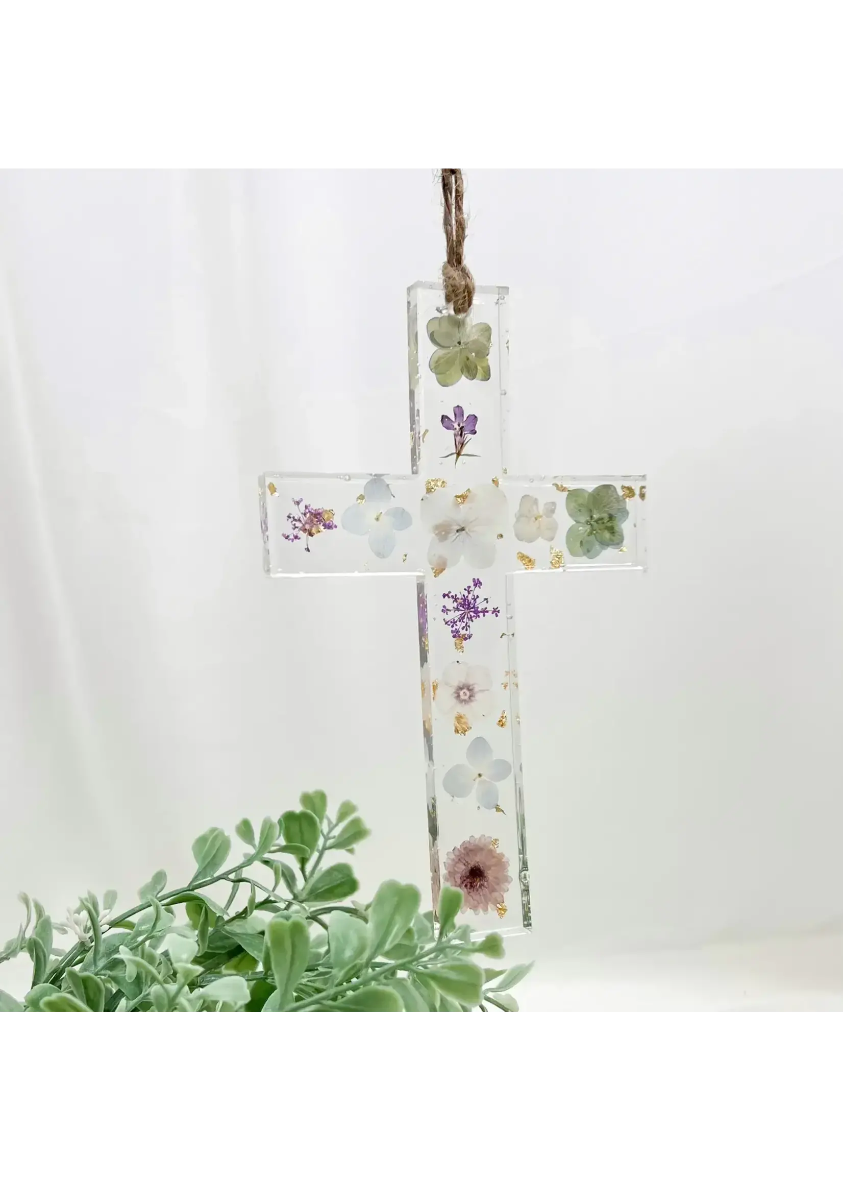 Rooted Co. Pressed Flower Cross Assorted