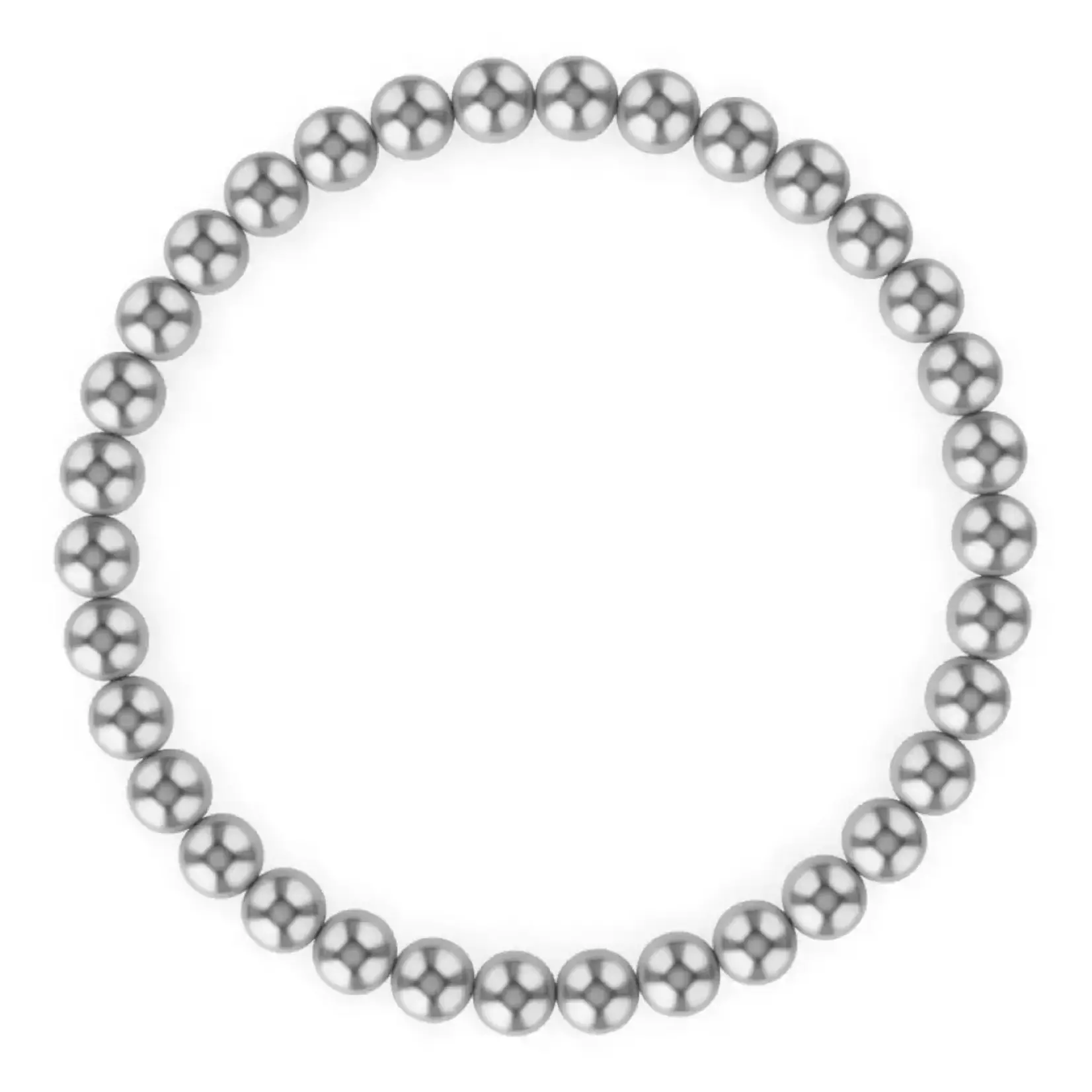 Kylar Mack 5MM  Silver Ball Bracelet 6.5"