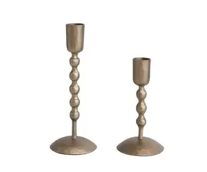 WINTENT Cast Iron Candle Holder with Handle, Candlestick Holder for Taper  Candle, Set of 2