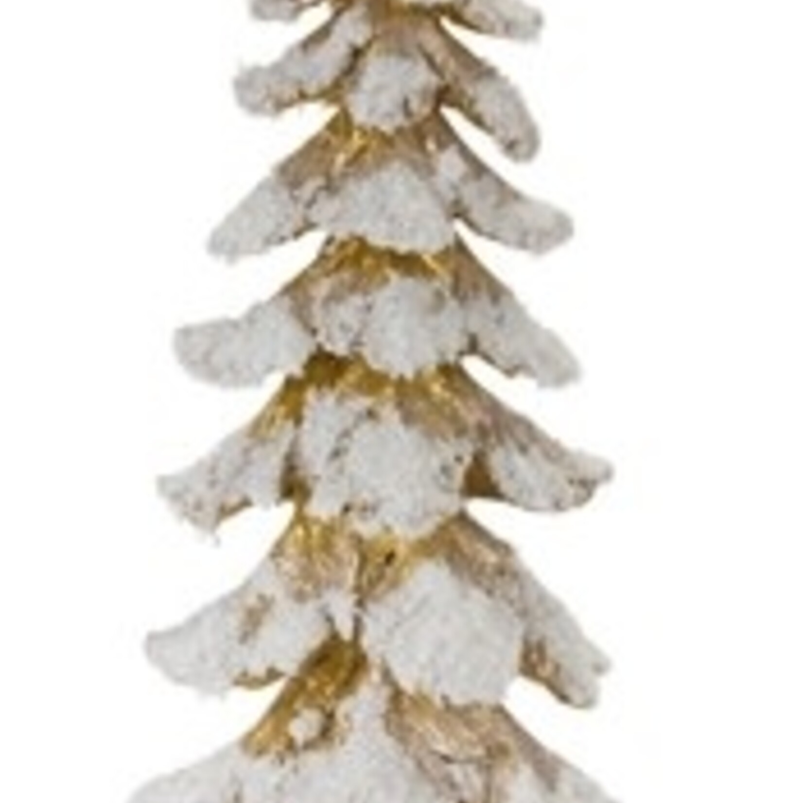 Melrose White and Gold Resin Tree 34.5"