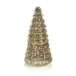 Zodax Scented Candle Tree with Wood Wick, Antique Gold, Siberian Fir