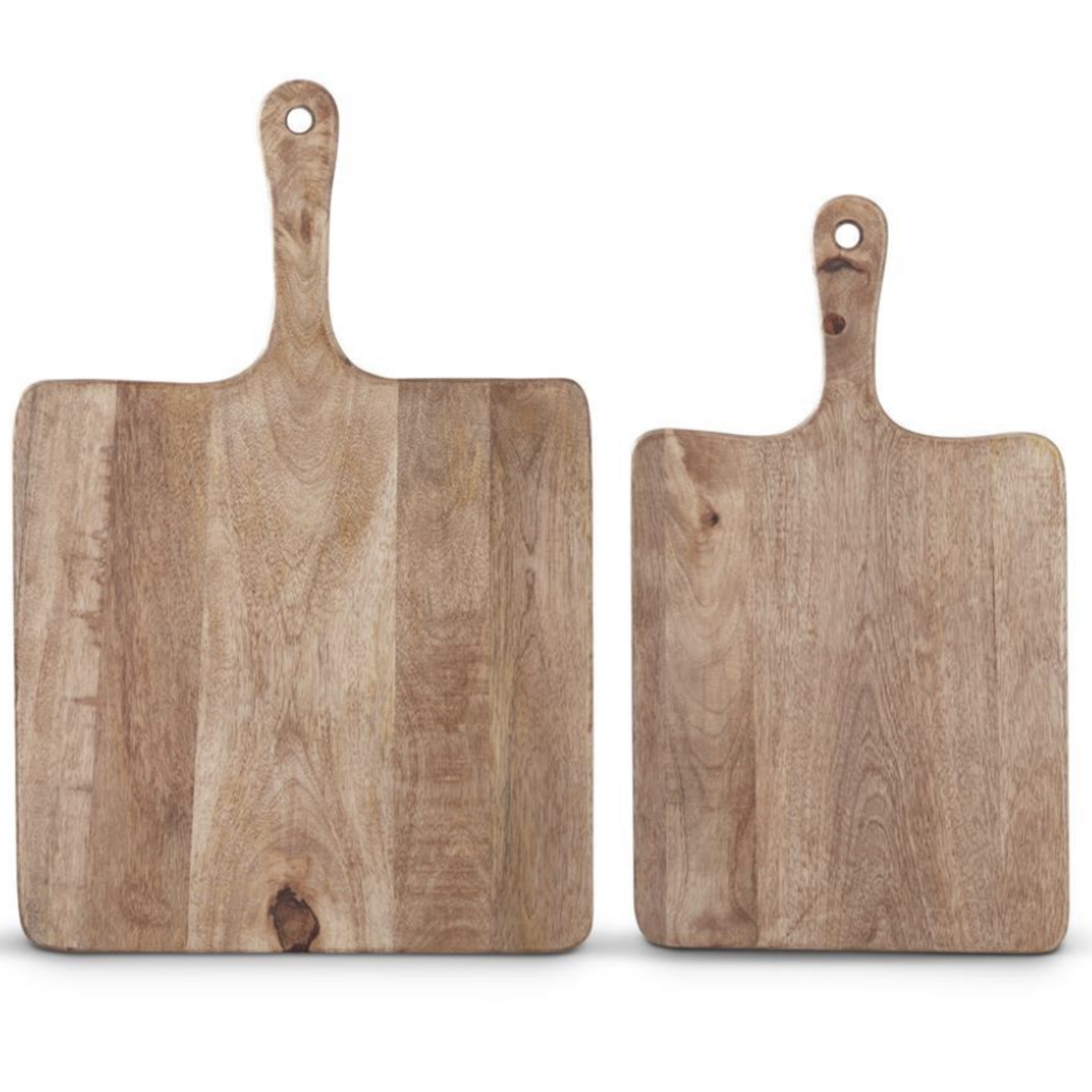 K & K Interiors Mango Wood Cutting Board with Handle Large
