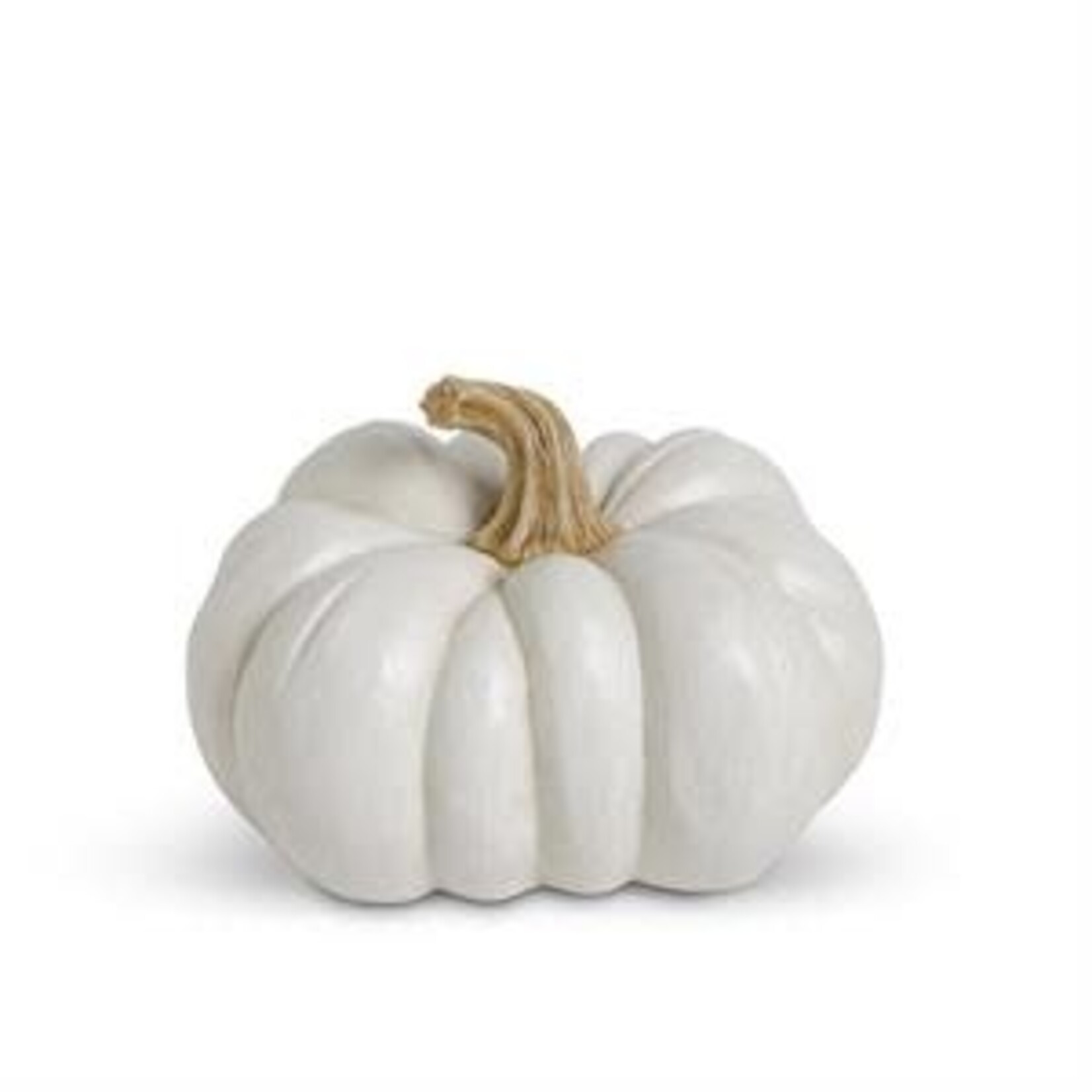 K&K 5.5" White Resin Pumpkin