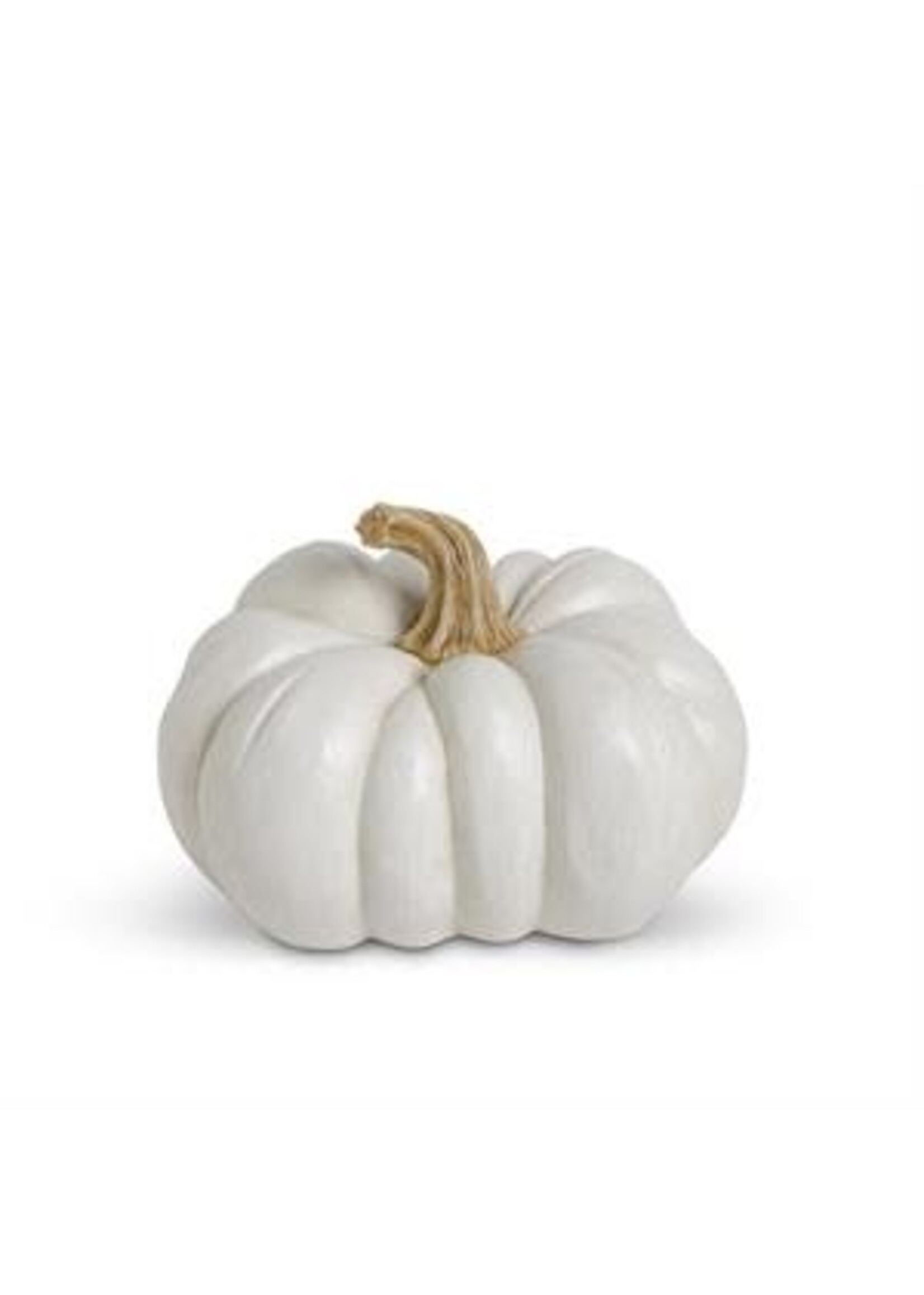 K&K 5.5" White Resin Pumpkin