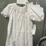 Petit Ami White Daydress with Bonnet  6 Month