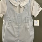 Petit Ami Blue Romper with Attached White Shirt 18 Month