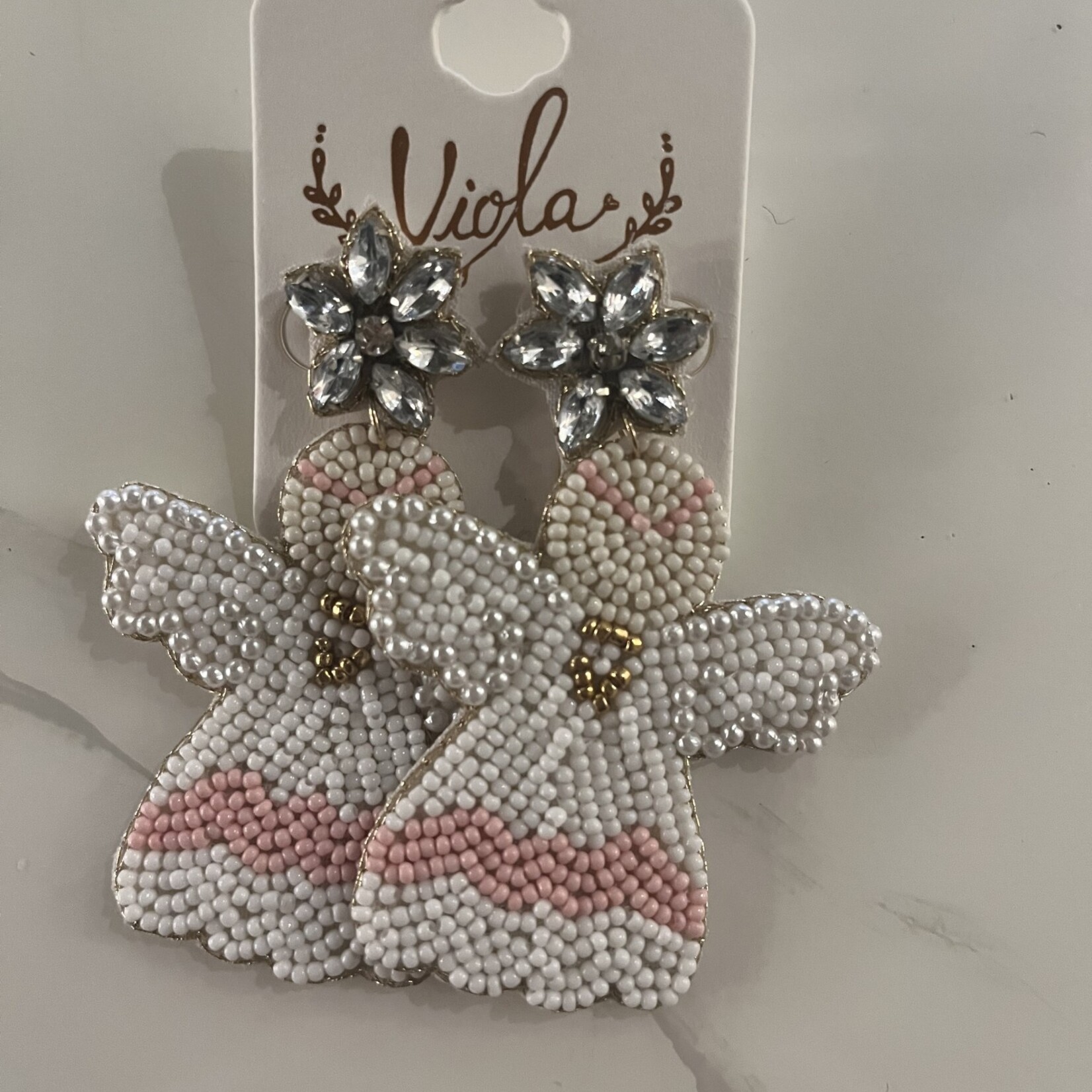 Golden Stella Angel Earrings