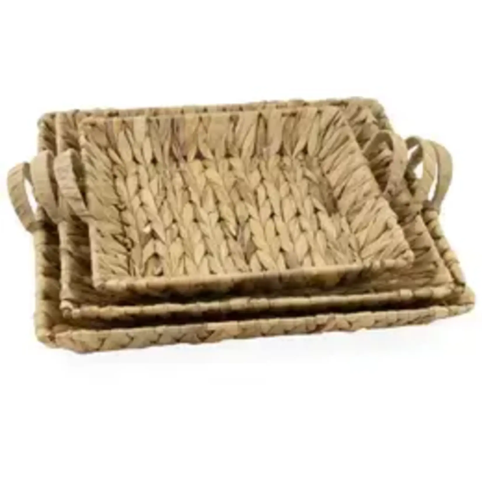 Boston International Import Woven Seagrass Basket Tray - Large