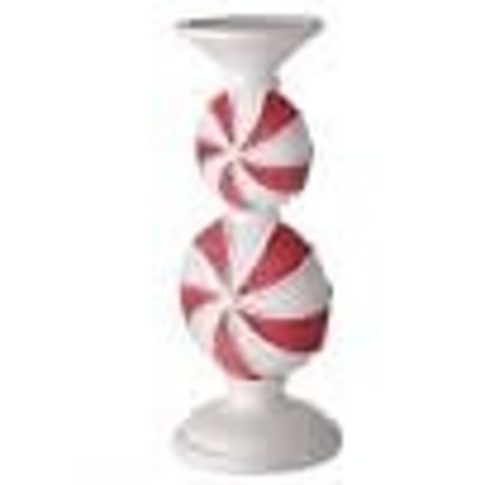 Regency 11.5" Resin Peppermint Candy Candle Holder