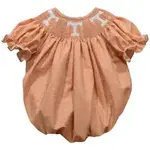 Vive La Fete Tennessee Vols Smocked Orange Gingham Girls Bubble 6 month