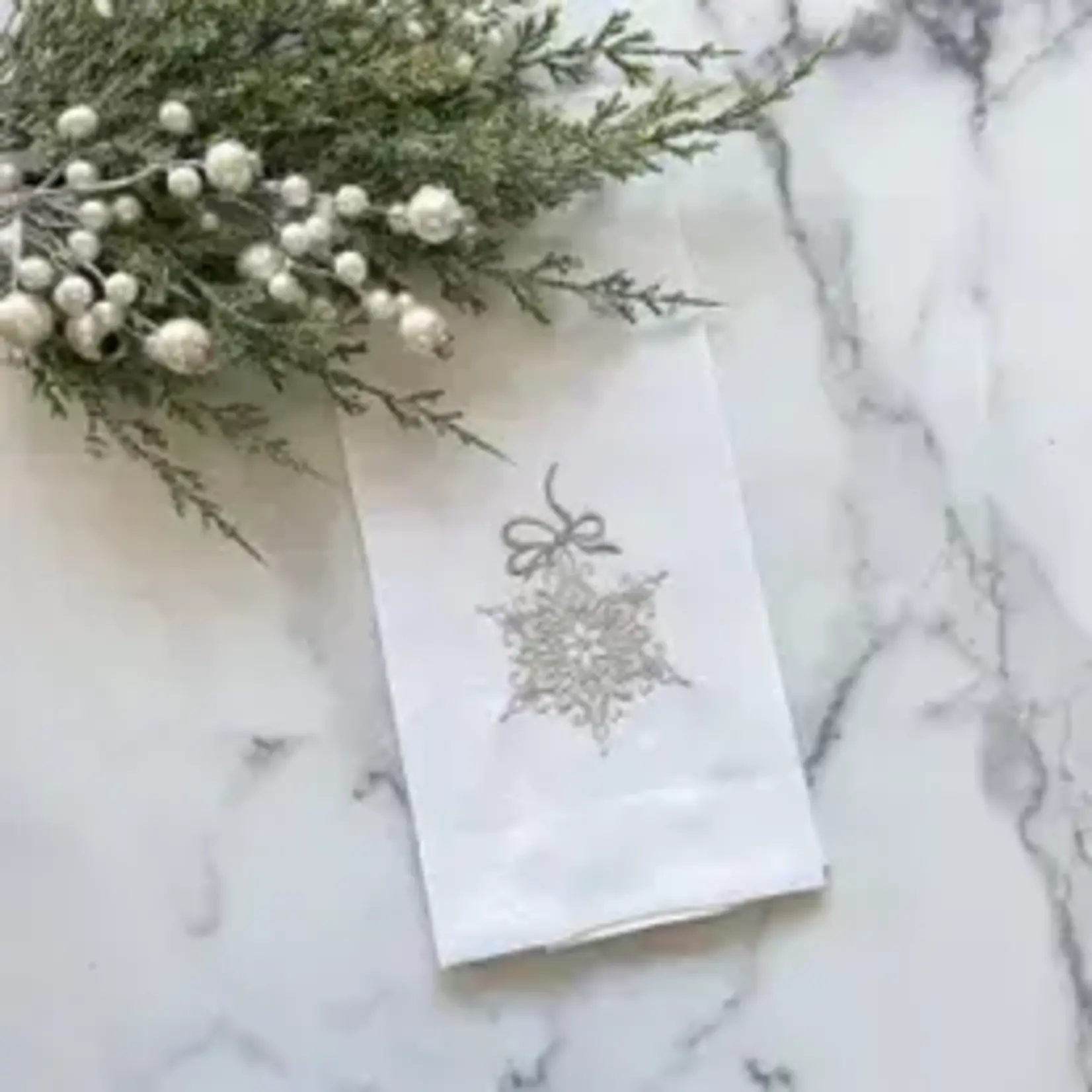 Crown Linen Designs Snowflake Linen Towel