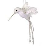 Regency White Glitter/Sequin/Beaded Hummingbird Ornament