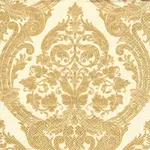 Boston International Import Cocktail Paper Napkin Grandeur Cream & Gold Pack of 20